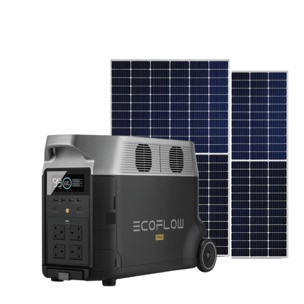 eco flow delta 3 1000 air solar generator with 500w panel